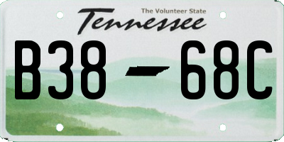 TN license plate B3868C