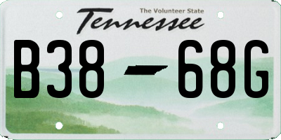 TN license plate B3868G