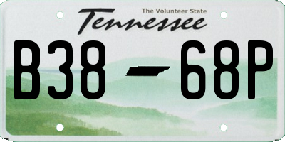 TN license plate B3868P