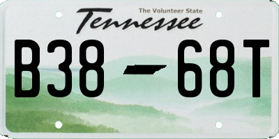 TN license plate B3868T