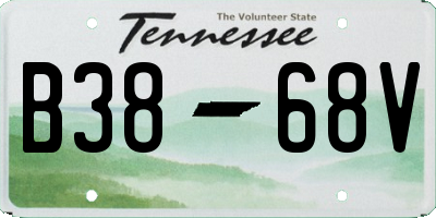 TN license plate B3868V