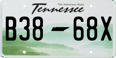 TN license plate B3868X