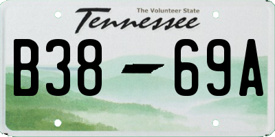 TN license plate B3869A