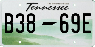 TN license plate B3869E