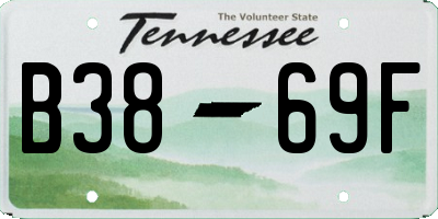 TN license plate B3869F