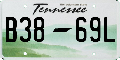 TN license plate B3869L