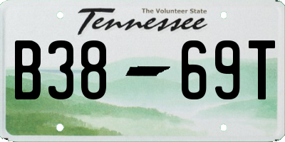 TN license plate B3869T