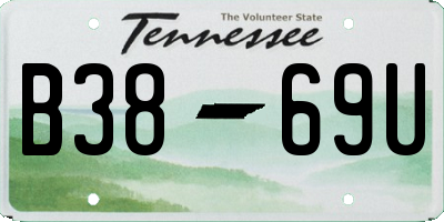 TN license plate B3869U