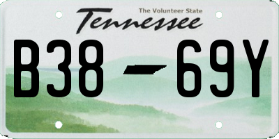 TN license plate B3869Y