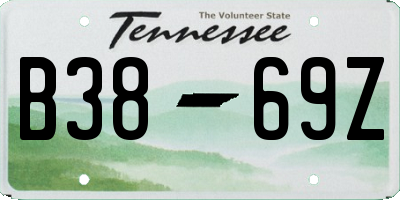 TN license plate B3869Z
