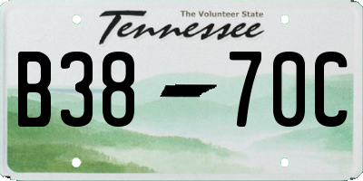 TN license plate B3870C