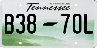 TN license plate B3870L