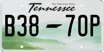 TN license plate B3870P