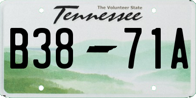 TN license plate B3871A