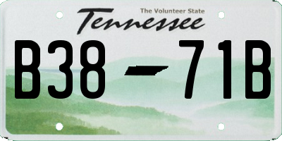 TN license plate B3871B