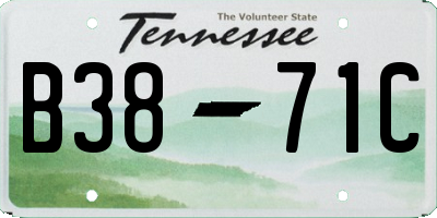 TN license plate B3871C