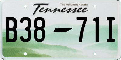 TN license plate B3871I