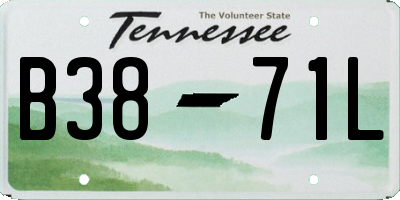 TN license plate B3871L