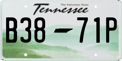 TN license plate B3871P