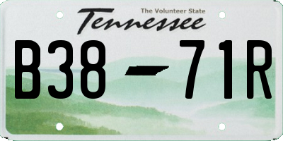 TN license plate B3871R