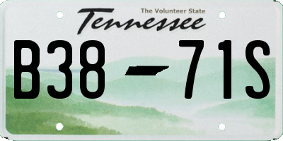 TN license plate B3871S