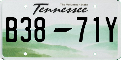 TN license plate B3871Y
