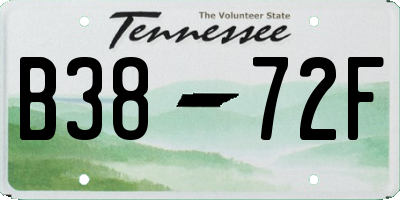 TN license plate B3872F