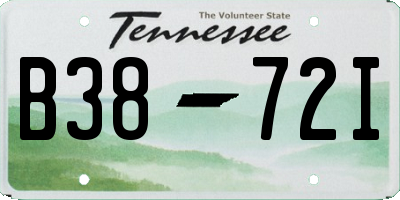 TN license plate B3872I