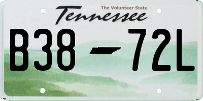 TN license plate B3872L
