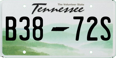 TN license plate B3872S