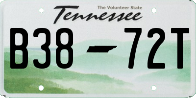 TN license plate B3872T