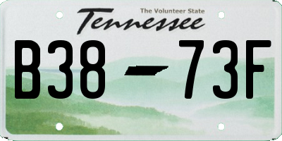 TN license plate B3873F