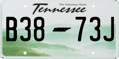 TN license plate B3873J