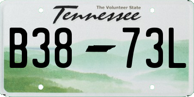TN license plate B3873L