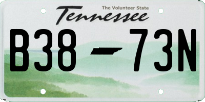TN license plate B3873N