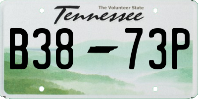 TN license plate B3873P