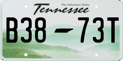 TN license plate B3873T