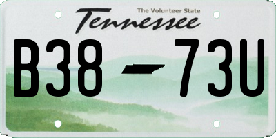 TN license plate B3873U