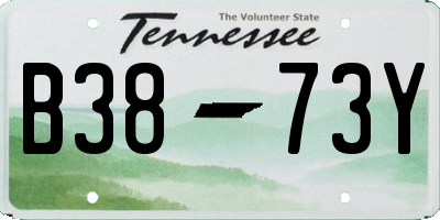 TN license plate B3873Y