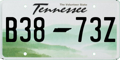 TN license plate B3873Z