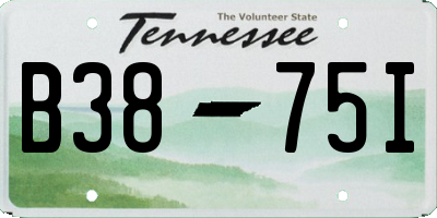 TN license plate B3875I