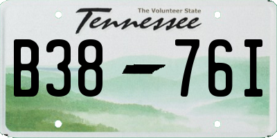 TN license plate B3876I