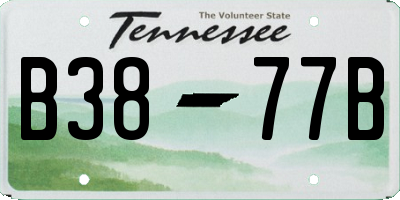 TN license plate B3877B
