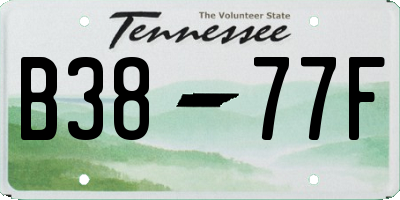 TN license plate B3877F