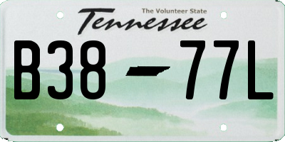 TN license plate B3877L
