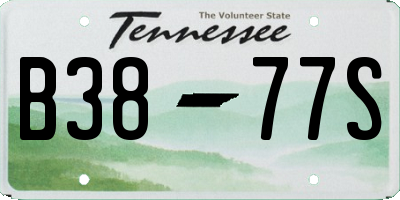 TN license plate B3877S