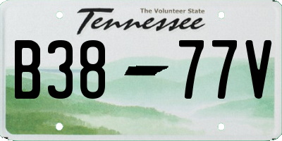 TN license plate B3877V