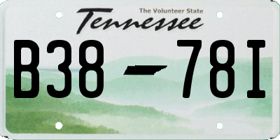TN license plate B3878I