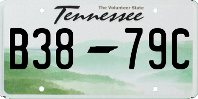 TN license plate B3879C