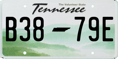 TN license plate B3879E